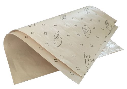 Húscsomagoló papír, fóliázott, íves, 4 kg (30x38cm)