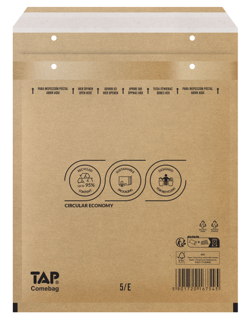 Légpárnás Boríték E/15 Barna TAP eco brown (100 db/doboz)