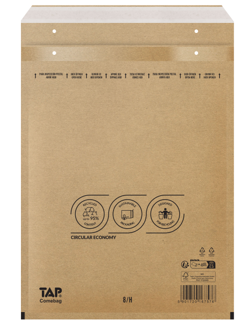 Légpárnás Boríték H/18 Barna TAP eco brown (100 db/doboz)