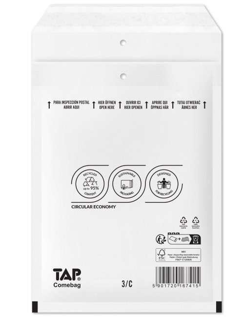 Légpárnás Boríték C/13 Fehér TAP white (100 db/doboz)