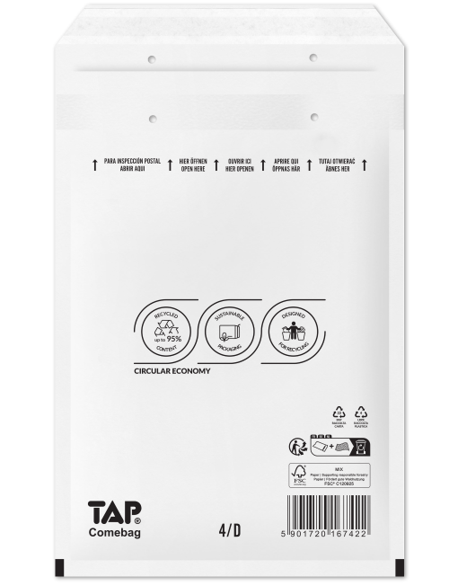 Légpárnás Boríték D/14 Fehér TAP white (100 db/doboz)