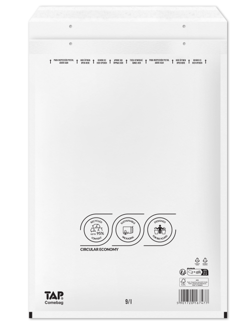 Légpárnás Boríték I/19 Fehér TAP white (100 db/doboz)